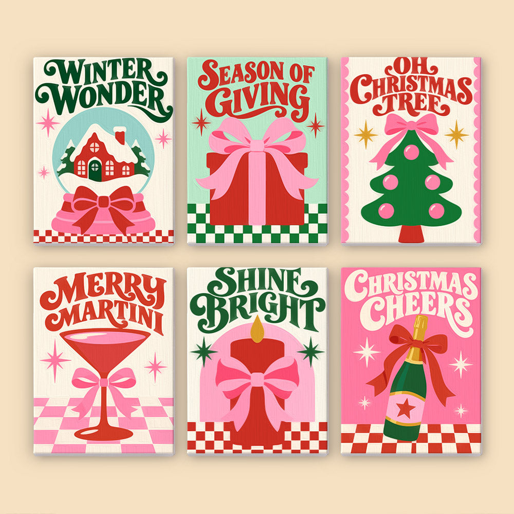 Merry Martini and Shine Bright (Mini Paint by Numbers)