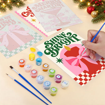 Merry Martini and Shine Bright (Mini Paint by Numbers)