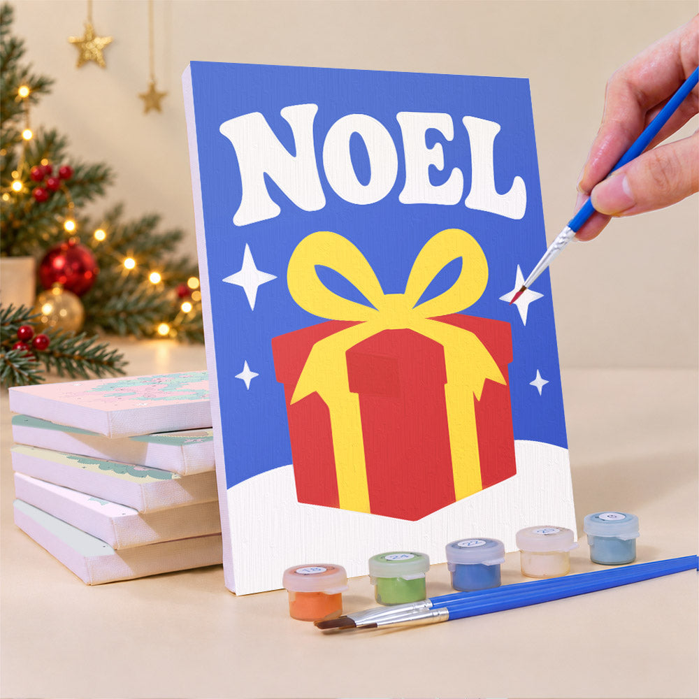 Noel, Peace and Jingle Lettering (Mini Paint by Numbers)