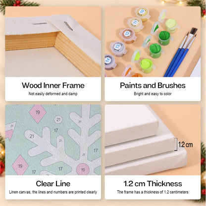Pink Candy-Stripe Christmas (Mini Paint by Numbers)