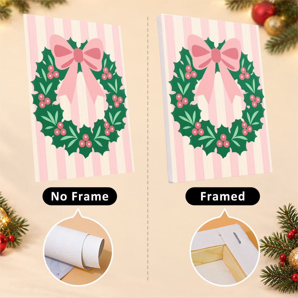 Pink Candy-Stripe Christmas (Mini Paint by Numbers)