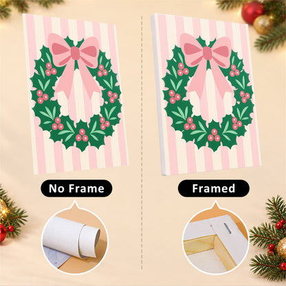 Pink Candy-Stripe Christmas (Mini Paint by Numbers)