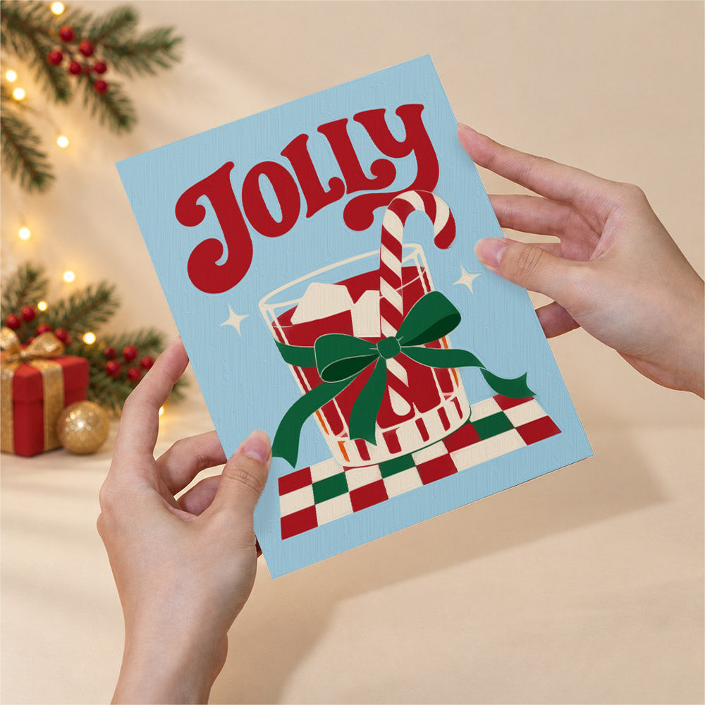 Bow-Tied Holiday Drinks and Cheer (Mini Paint by Numbers)