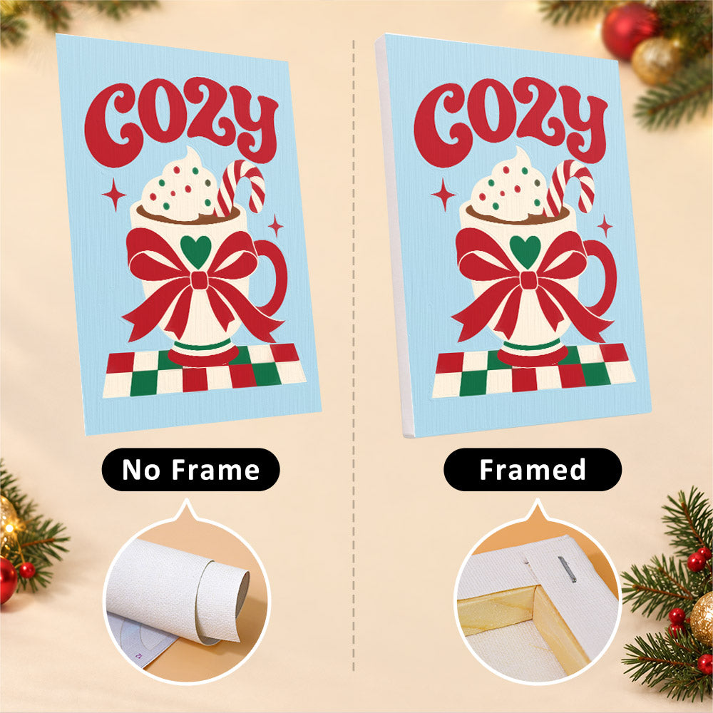 Bow-Tied Holiday Drinks and Cheer (Mini Paint by Numbers)