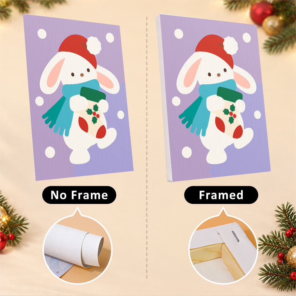 Scarf-Wrapped Bunny and Fox Pals (Mini Paint by Numbers)