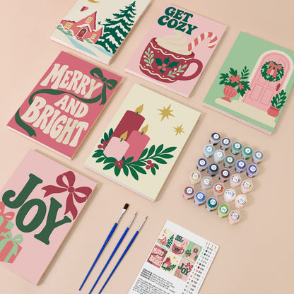 Rose Pink Merry and Bright (Mini Paint by Numbers)
