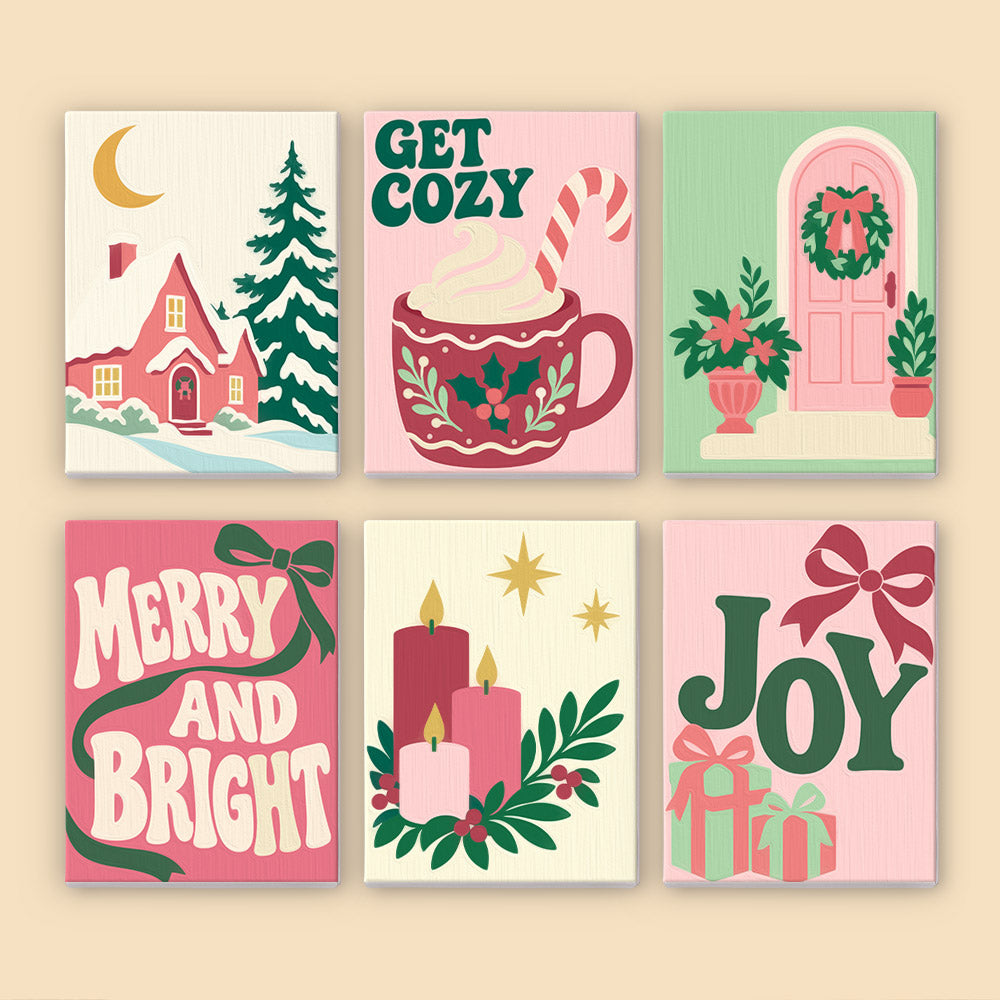 Rose Pink Merry and Bright (Mini Paint by Numbers)