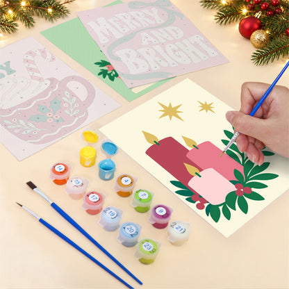 Rose Pink Merry and Bright (Mini Paint by Numbers)