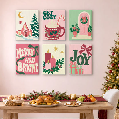 Rose Pink Merry and Bright (Mini Paint by Numbers)