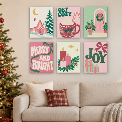 Rose Pink Merry and Bright (Mini Paint by Numbers)