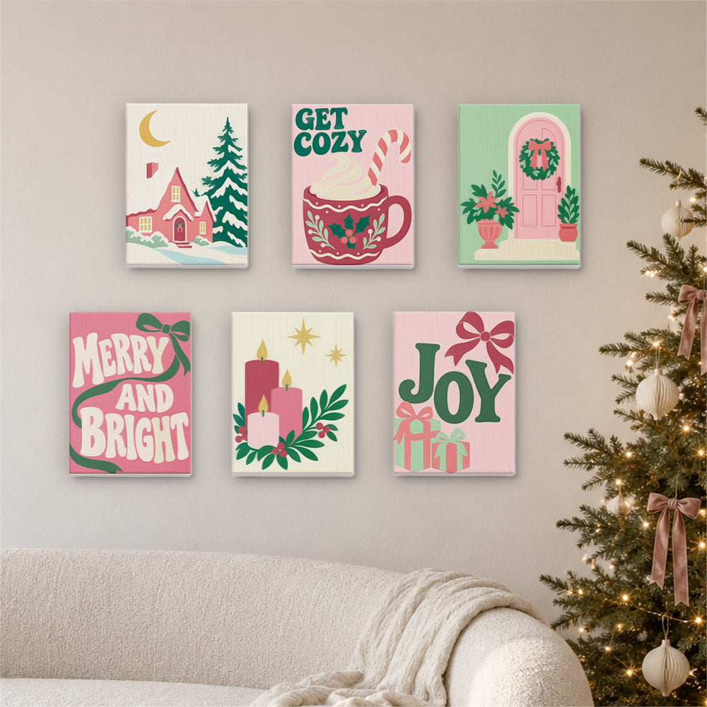 Rose Pink Merry and Bright (Mini Paint by Numbers)