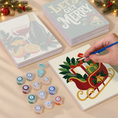 Eat, Drink and Be Merry Bells (Mini Paint by Numbers)