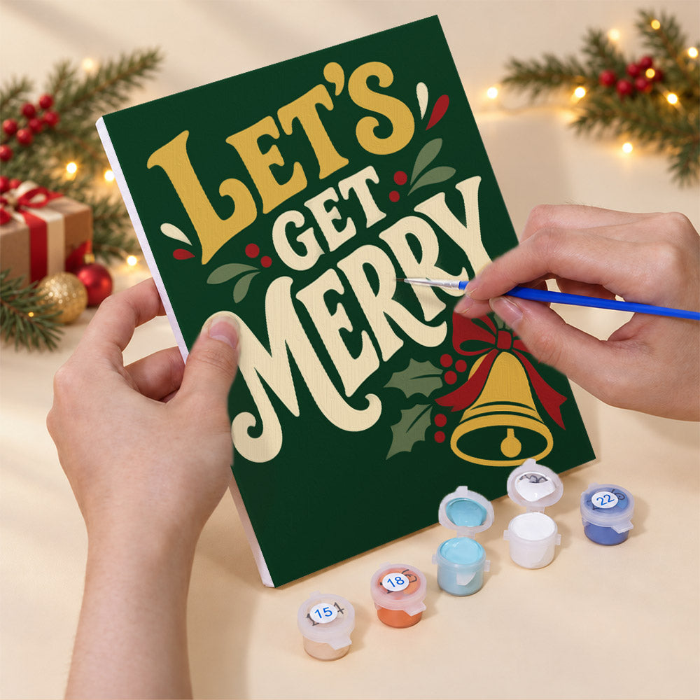 Eat, Drink and Be Merry Bells (Mini Paint by Numbers)