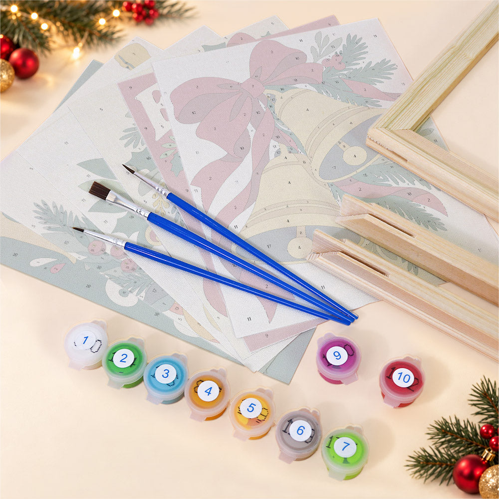 Eat, Drink and Be Merry Bells (Mini Paint by Numbers)