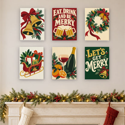 Eat, Drink and Be Merry Bells (Mini Paint by Numbers)