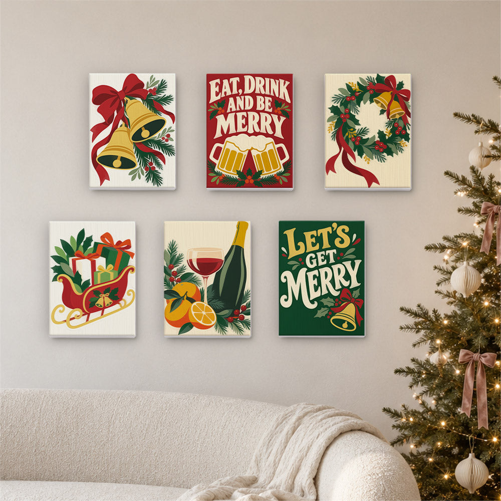 Eat, Drink and Be Merry Bells (Mini Paint by Numbers)
