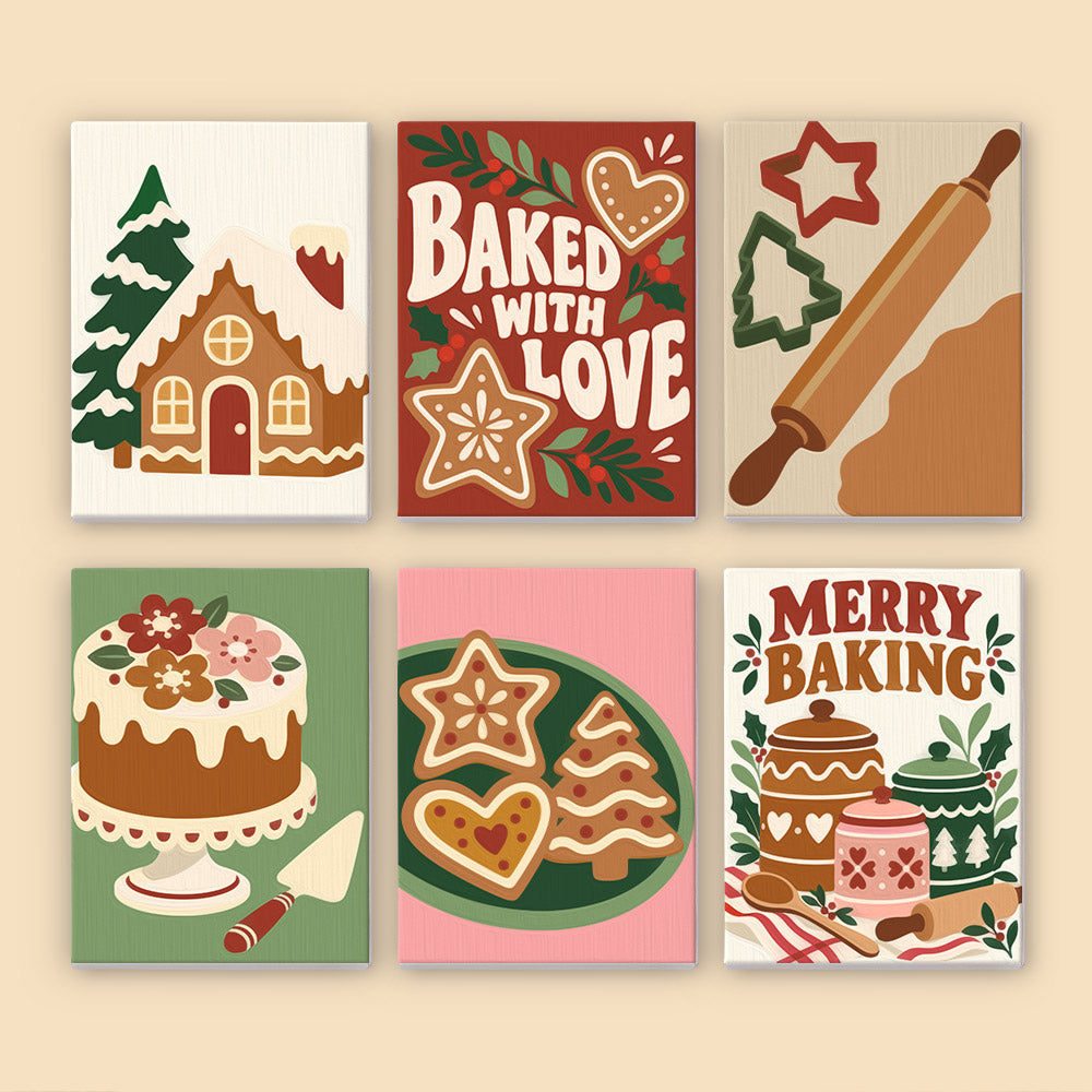 Baked with Love Gingerbread (Mini Paint by Numbers)
