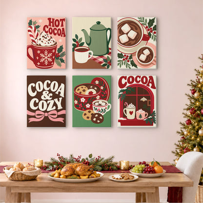 Cocoa and Cozy Marshmallow Mugs (Mini Paint by Numbers)