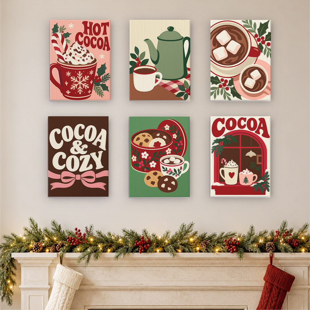 Cocoa and Cozy Marshmallow Mugs (Mini Paint by Numbers)