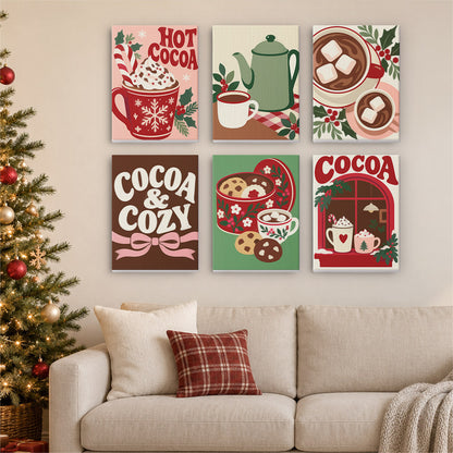Cocoa and Cozy Marshmallow Mugs (Mini Paint by Numbers)