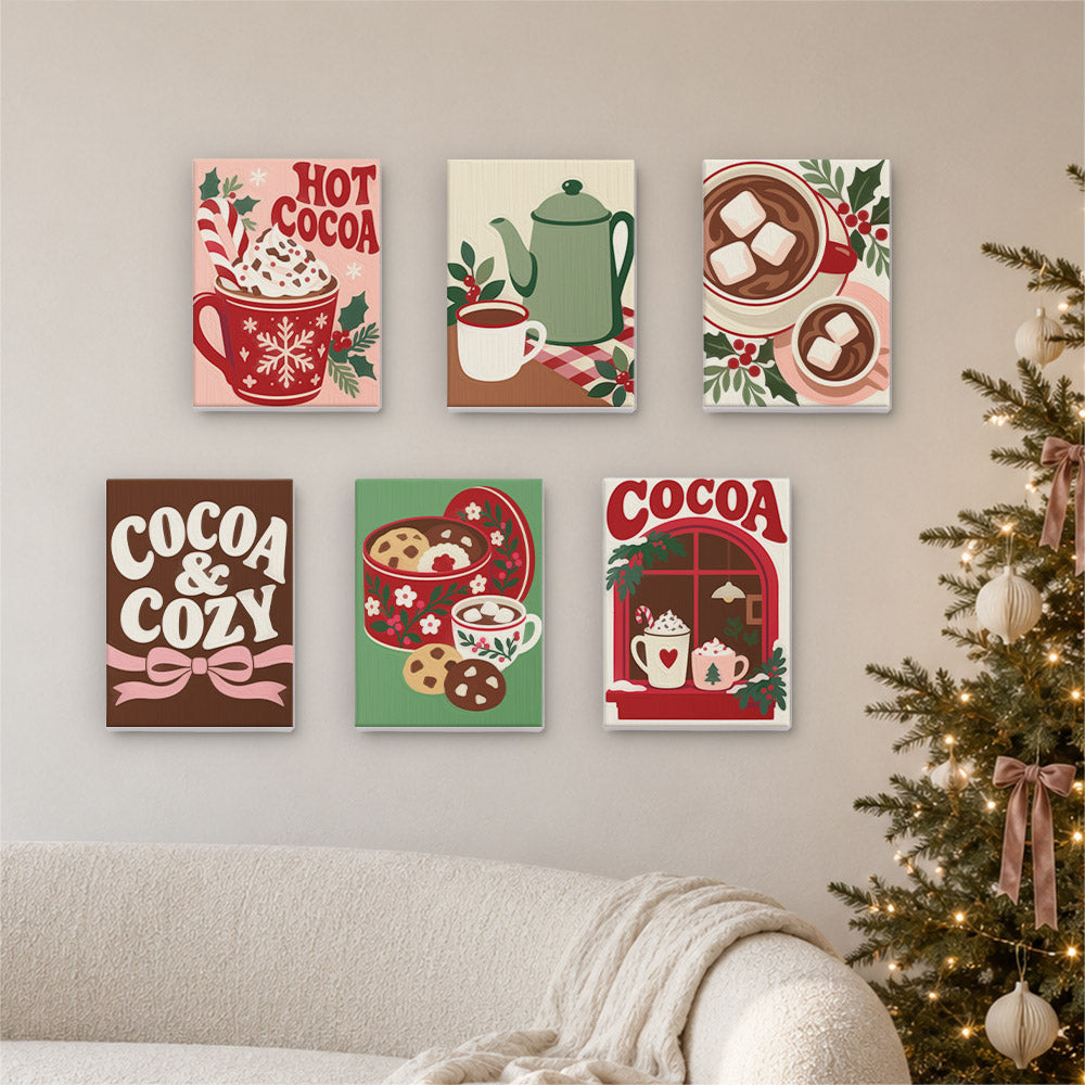 Cocoa and Cozy Marshmallow Mugs (Mini Paint by Numbers)