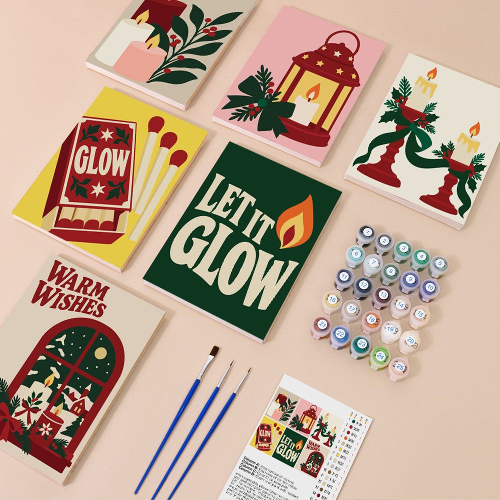 Let It Glow Candles and Lanterns (Mini Paint by Numbers)