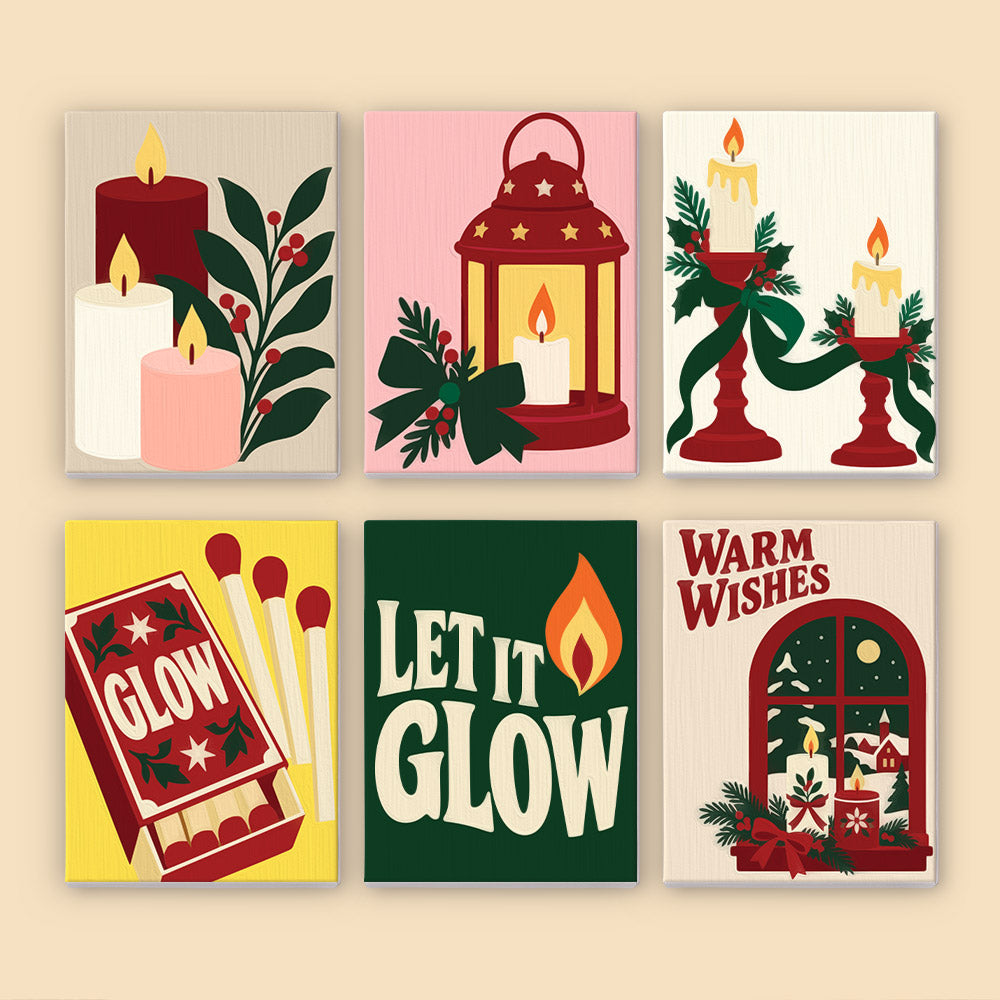 Let It Glow Candles and Lanterns (Mini Paint by Numbers)