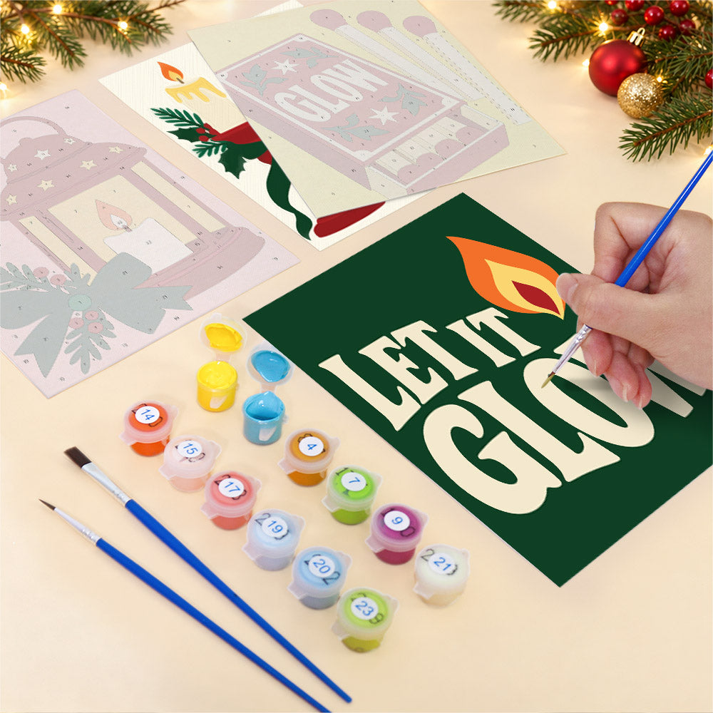 Let It Glow Candles and Lanterns (Mini Paint by Numbers)