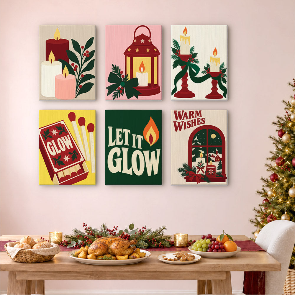 Let It Glow Candles and Lanterns (Mini Paint by Numbers)