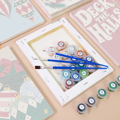 Deck the Halls Harlequin Baubles (Mini Paint by Numbers)