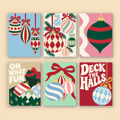 Deck the Halls Harlequin Baubles (Mini Paint by Numbers)