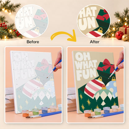 Deck the Halls Harlequin Baubles (Mini Paint by Numbers)