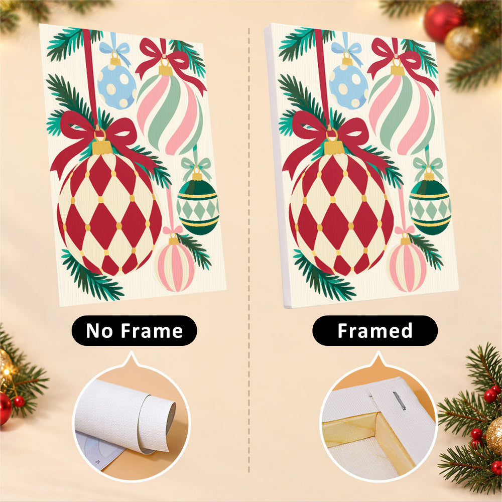 Deck the Halls Harlequin Baubles (Mini Paint by Numbers)