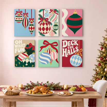 Deck the Halls Harlequin Baubles (Mini Paint by Numbers)