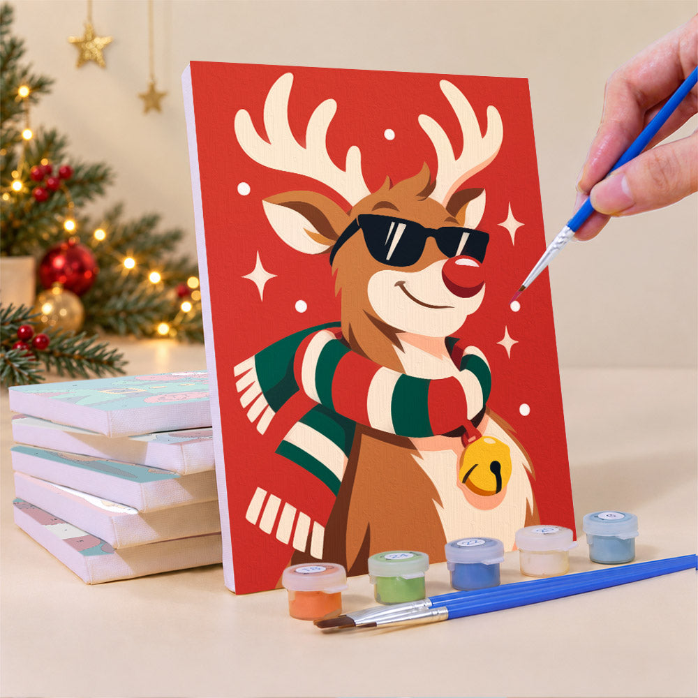Cool Christmas Crew in Shades (Mini Paint by Numbers)