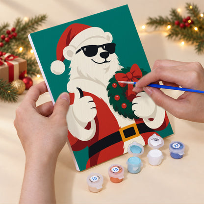 Cool Christmas Crew in Shades (Mini Paint by Numbers)