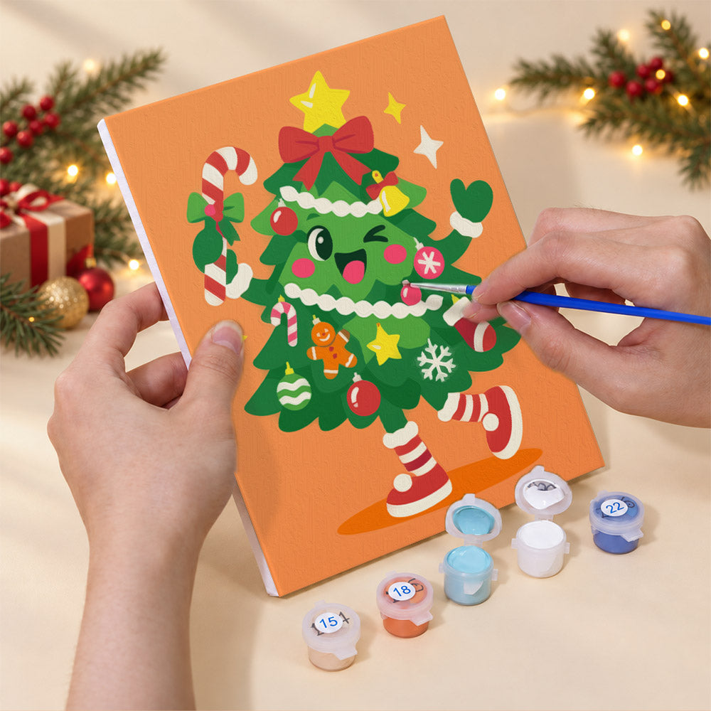 Sneaker-Wearing Christmas Trees (Mini Paint by Numbers)