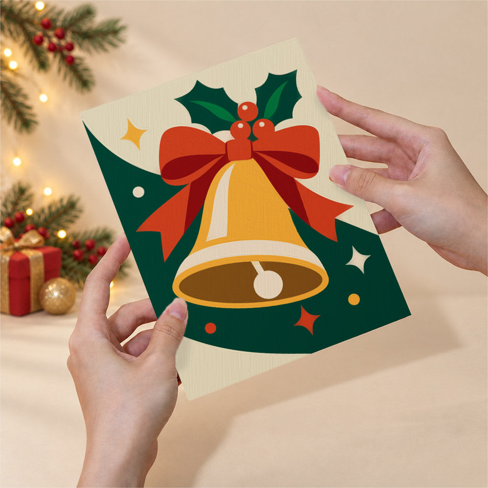 Retro Red Bells and Gingerbread (Mini Paint by Numbers)
