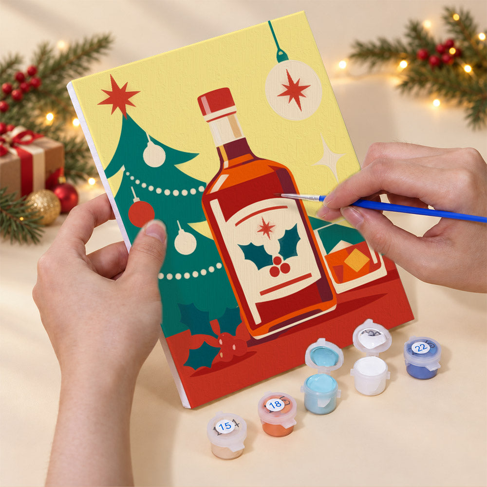 Cocktail Hour by the Tree (Mini Paint by Numbers)