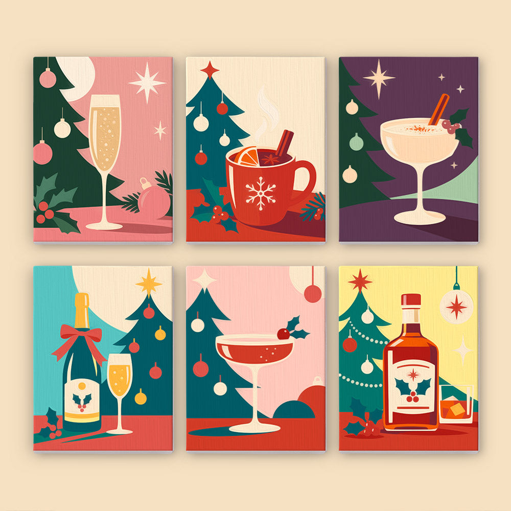 Cocktail Hour by the Tree (Mini Paint by Numbers)
