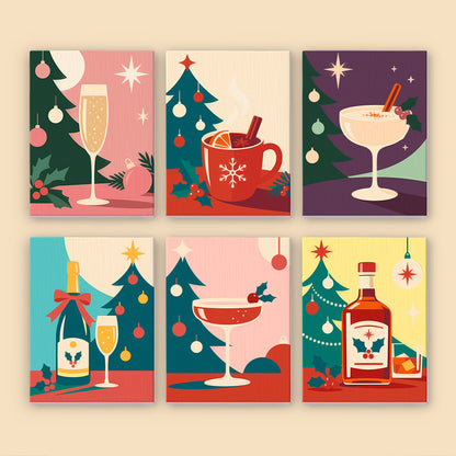 Cocktail Hour by the Tree (Mini Paint by Numbers)
