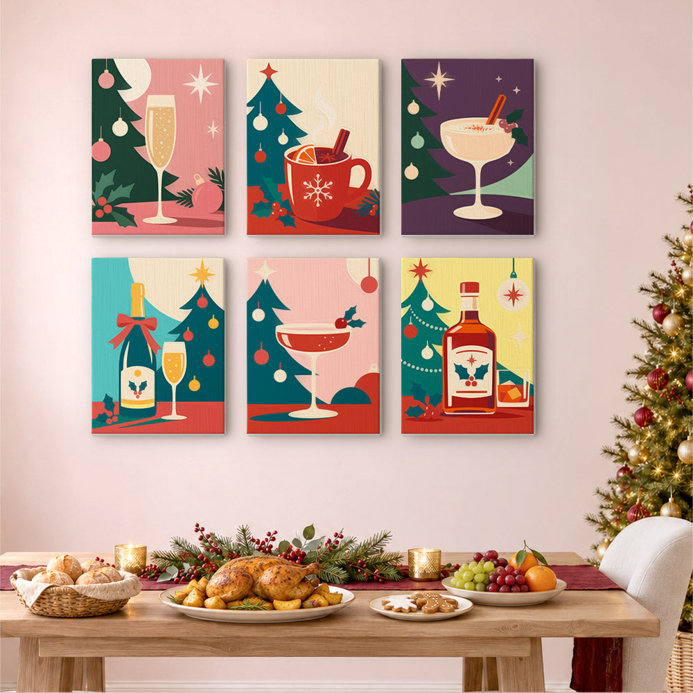 Cocktail Hour by the Tree (Mini Paint by Numbers)