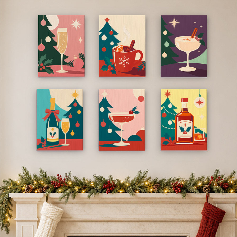 Cocktail Hour by the Tree (Mini Paint by Numbers)