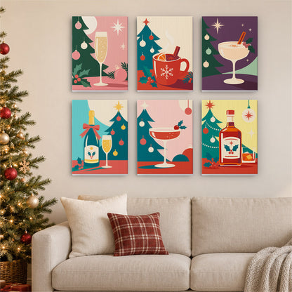Cocktail Hour by the Tree (Mini Paint by Numbers)