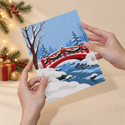 Snowy Village Gazebo and Chapel (Mini Paint by Numbers)
