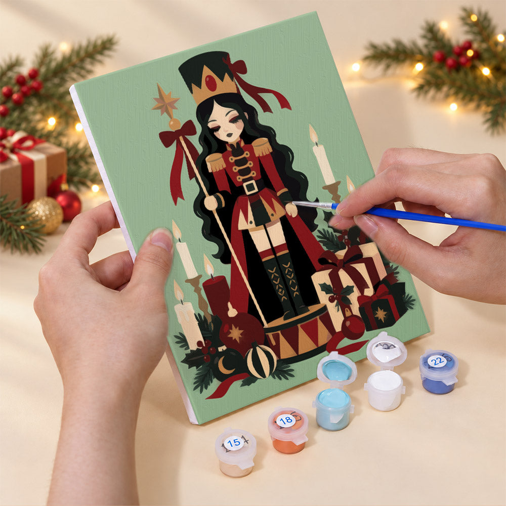 Gothic Christmas Cat and Raven (Mini Paint by Numbers)