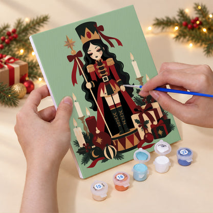 Gothic Christmas Cat and Raven (Mini Paint by Numbers)