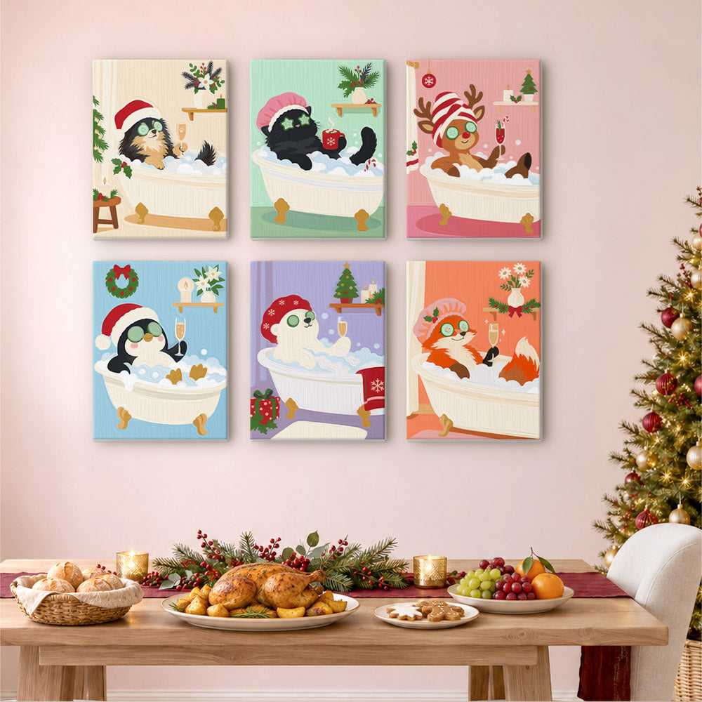 Christmas Spa Day Bubble Baths (Mini Paint by Numbers)