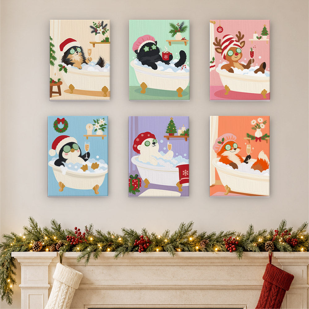 Christmas Spa Day Bubble Baths (Mini Paint by Numbers)