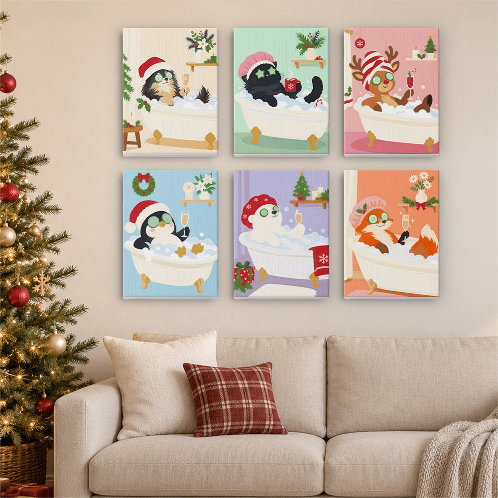 Christmas Spa Day Bubble Baths (Mini Paint by Numbers)